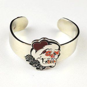 ED HARDY VINTAGE Style Bracelet/Authentic, Stainless Steel/Sex & Sin Bracelet